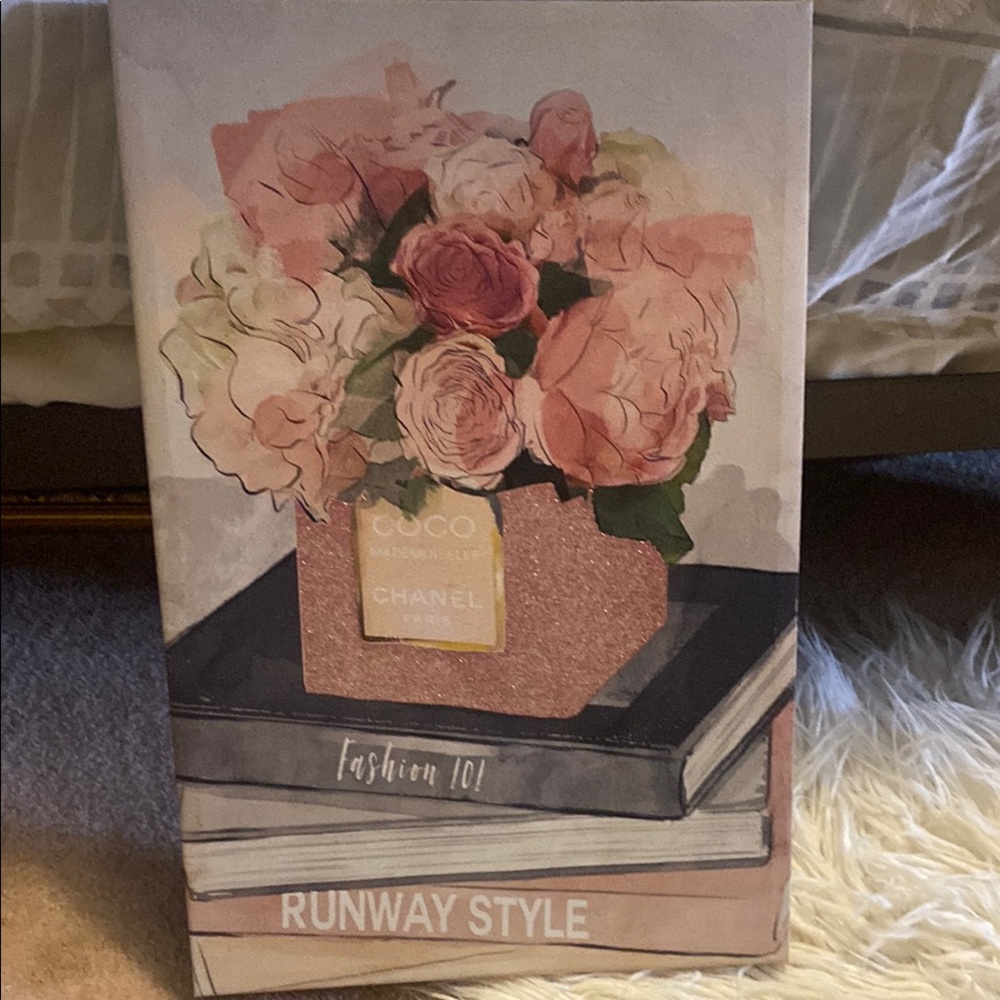 bebe Floral Canvas Art - Pink and Cream